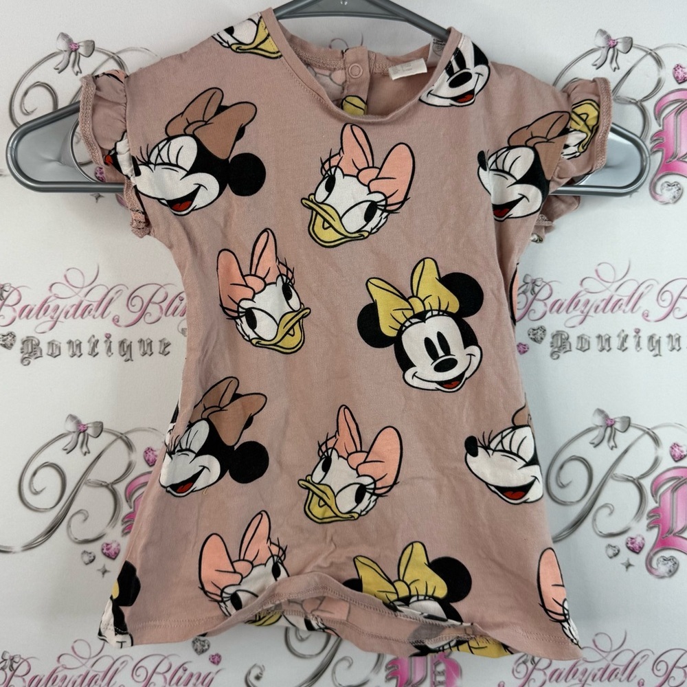 Disney H&M shirt Daisy Duck Minnie Mouse Kids Tee - Light Brown